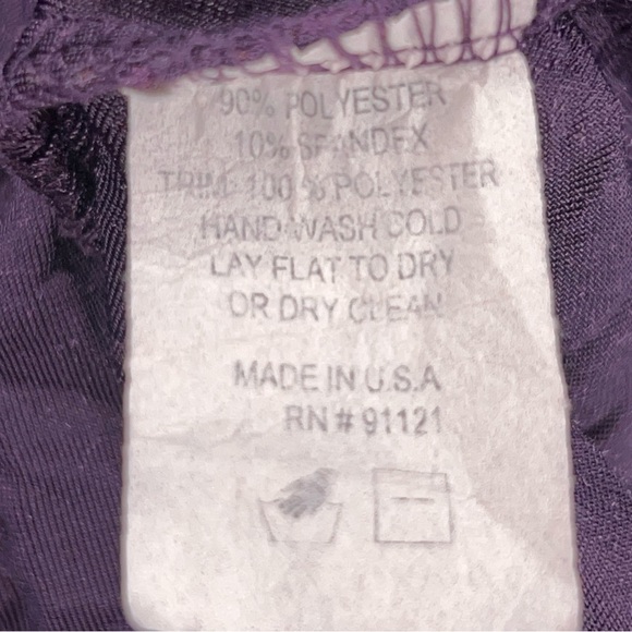 Vintage 90s Small Sno Skin Purple Crushed Velvet Long Sleeve Whimsigoth Boho - Picture 12 of 12